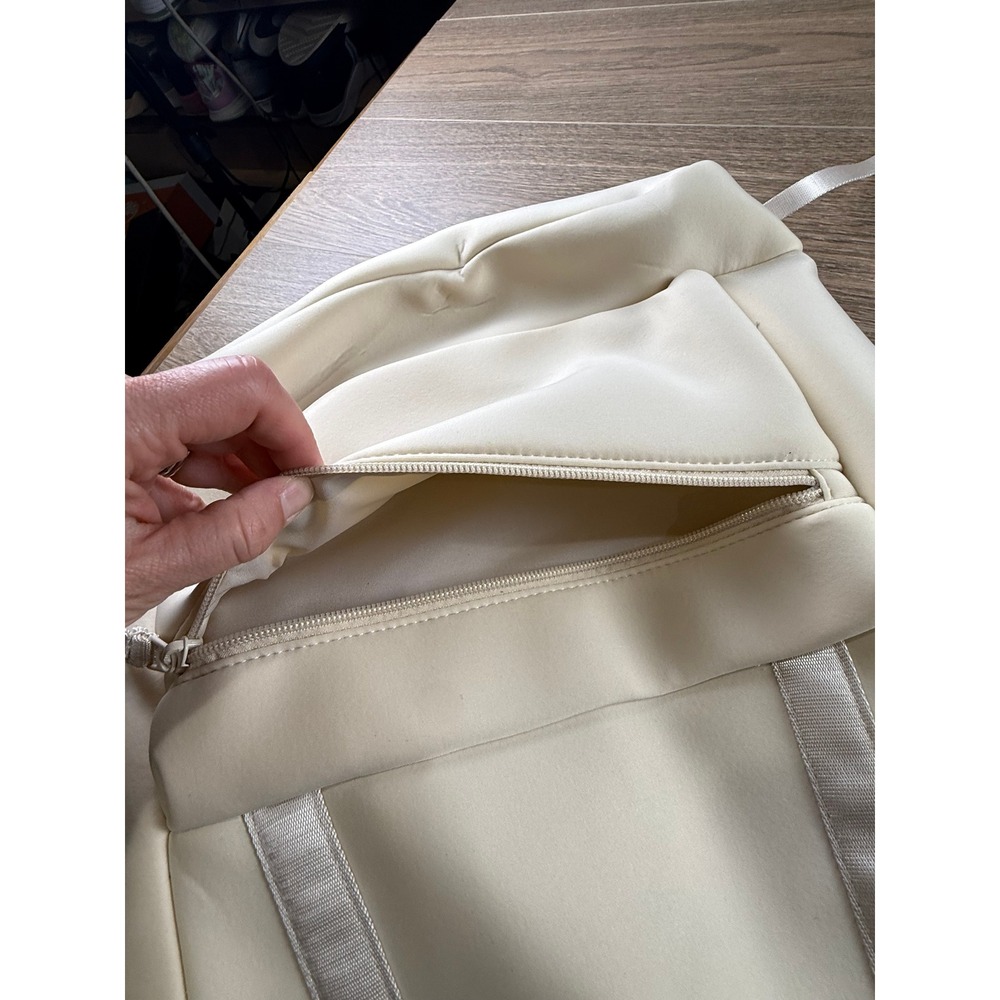 All in Motion Neoprene Tote Backpack Cream Off White Laptop Sleeve Athletic NWT - Picture 2 of 11